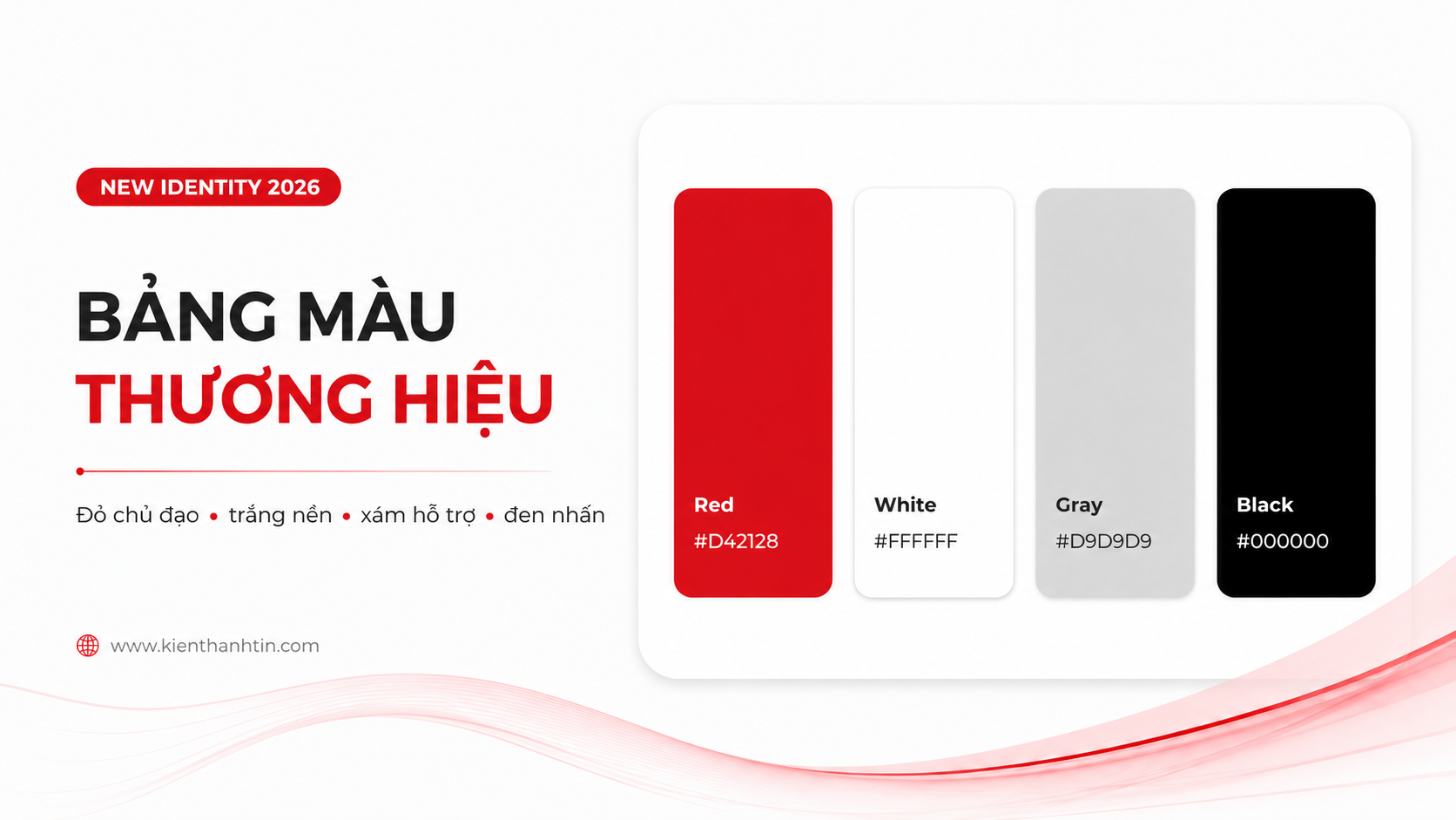 Bảng màu nhận diện thương hiệu Kiên Thành Tín.